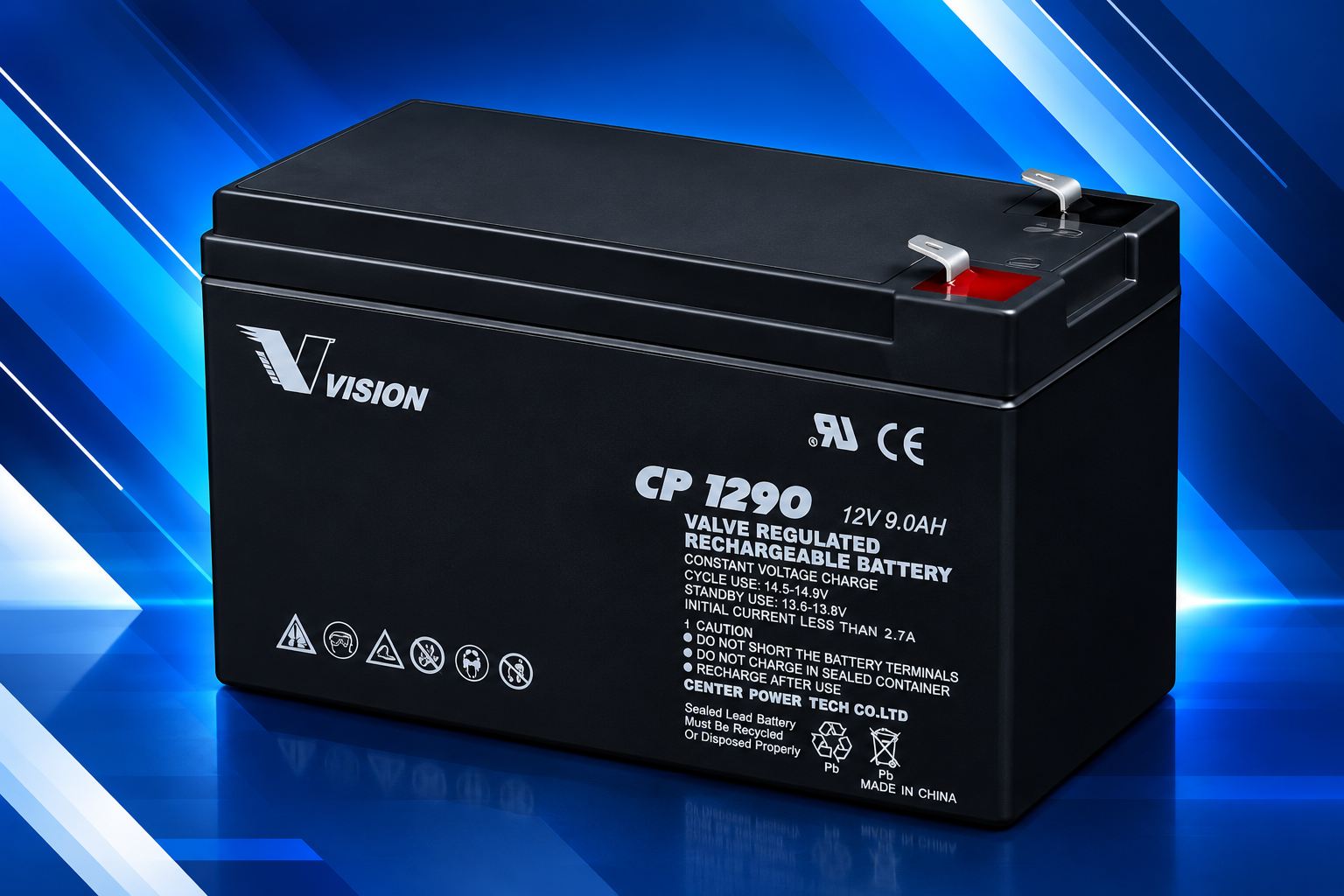 Batería VISION CP 1290 en azul futurista